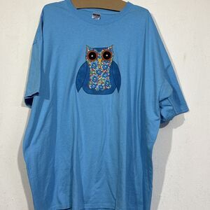 Women’s 4xl  Stitched Owl T-Shirt - Unique